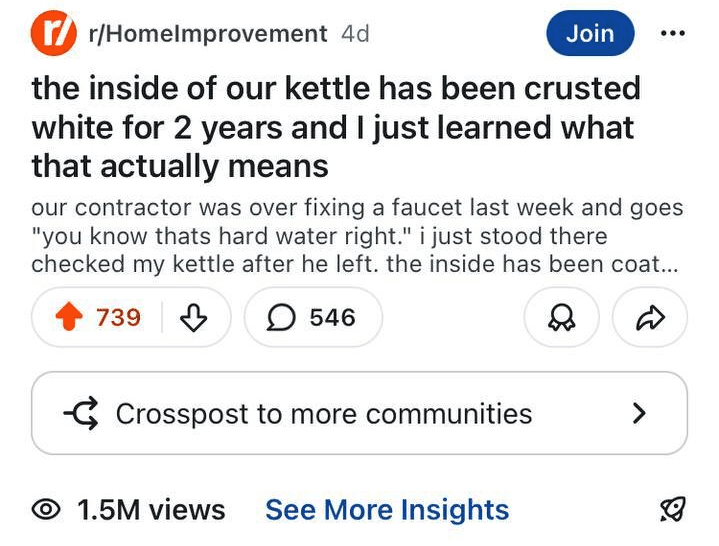 Exhibit: the Reddit post, print screen. 739 upvotes, 546 comments, 1.5M views in 3 days.